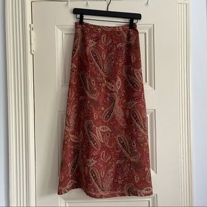 Vintage Laura Ashley paisley midi skirt